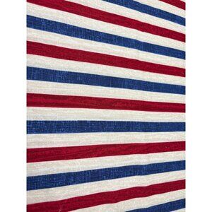 Red White Blue Striped Cotton Fabric 1/2 yard x 44" Patriotic Sewing Material